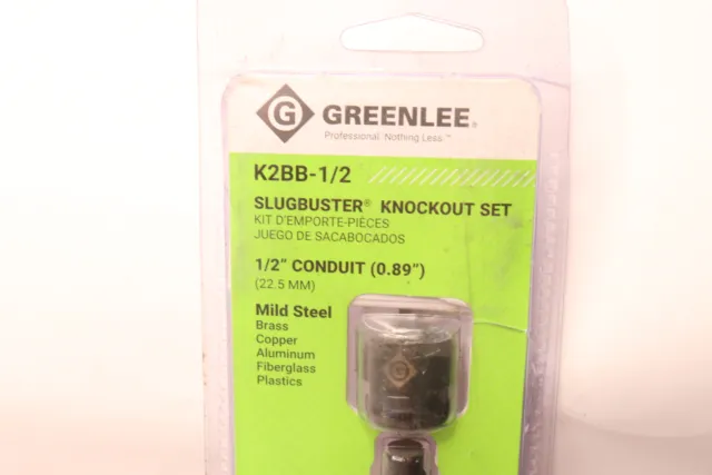 Greenlee Slug-Buster Manual Knockout Set 1/2" Conduit K2BB-1/2