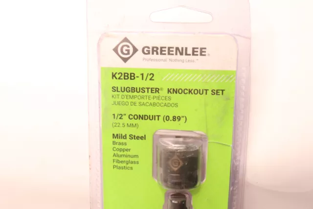 Greenlee Slug-Buster Manual Knockout Set 1/2" Conduit K2BB-1/2