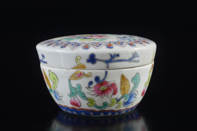 G5726: Chinese Flower LIDDED CONTAINER CONTAINER Accessories Case Box