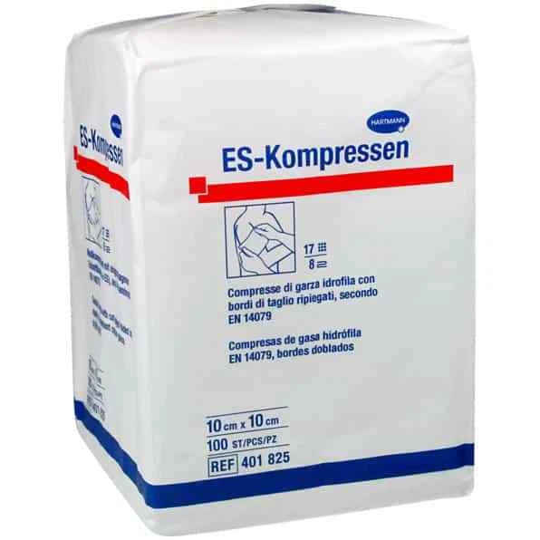 ES-KOMPRESSEN unsteril 10x10 cm 8fach 100 St Kompressen