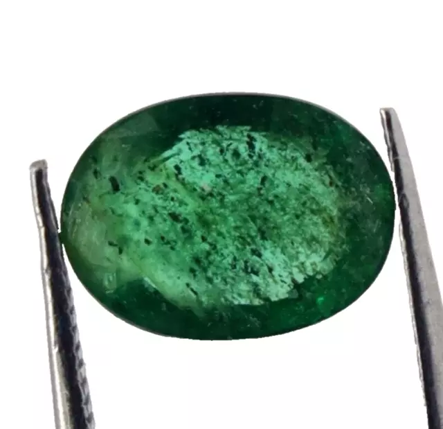 Natural Loose Emerald Dark Green Color 8 x 5 mm Oval Cut Zambia Gemstone 1.11 Ct