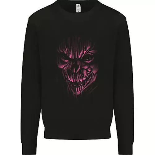 Demon Skull Devil Satan Grim Reaper Gothic Mens Sweatshirt Jumper