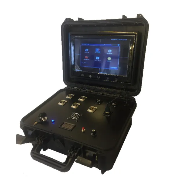 Videoregistratore DVR 4ch a batteria in valigia portatile con LCD HD Motion