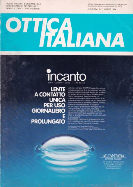 Ottica italiana n.7 luglio 1984 - anno XXVI - federottica