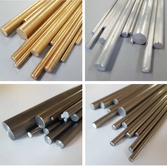 Round Rod Bar Solid Aluminium Brass Mild Steel Stainless Steel 3 4 5 6 8 10 12mm