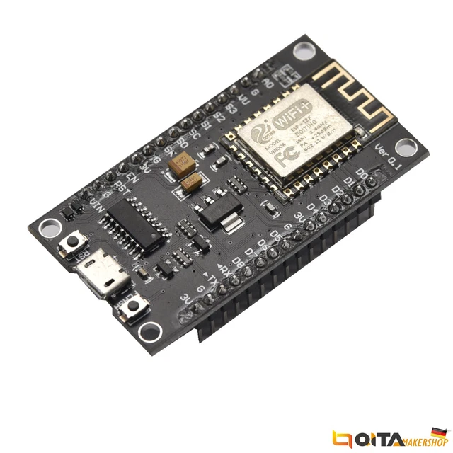 NodeMCU ESP8266 Board Mit 0.96" OLED Display – CH340C Treiber, Type-C USB