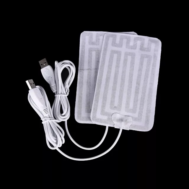 1 paio di guanti invernali caldi 5 V alimentati da USB pastiglie riscaldate scaldamani 8*13 cm^