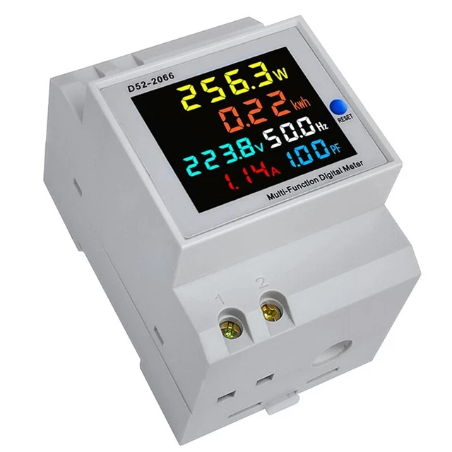 6 IN1 Display Meter AC40-300V Built-In CT Monitor Tensione Corrente Potenza D2P3