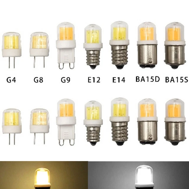 Dimmbare Mini 220V 5W LED COB Glühbirne G4 G8 G9 E11 E14 BA15S BA15D Licht Lampe