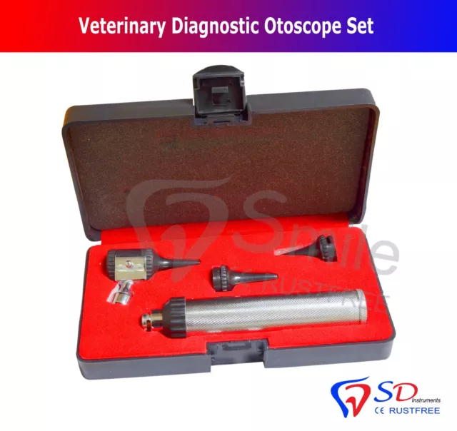 Hno Professionell Medizinische Diagnostik Otoskop Set Spekula Case LED Birne UK