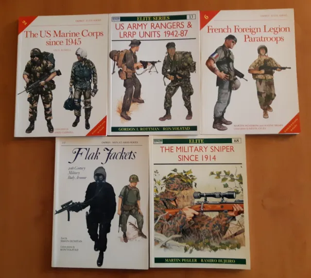 Lot 5 livres Osprey Militaria Epoque moderne (en anglais)