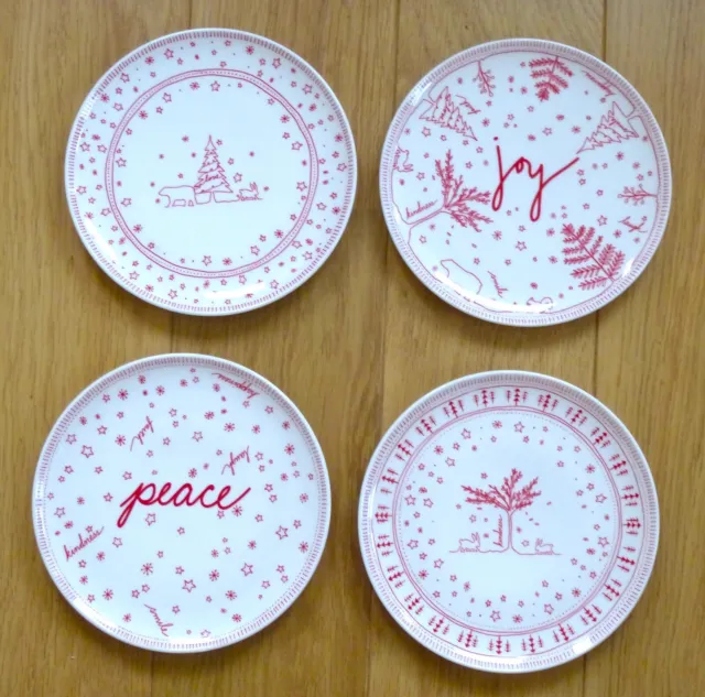 Set of 4 Christmas Plates Ellen Degeneres Royal Doulton 21cm