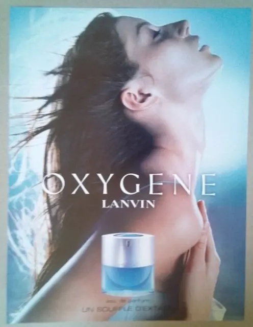 Perfume Advertising. Lanvin Oxygen. Magazine Sheet