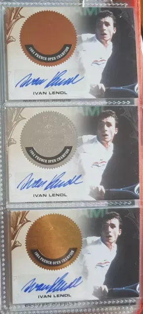 2015 Ultimate Leaf Tennis Big Finish Signatures Ivan Lendl Bronze/Silver/Gold