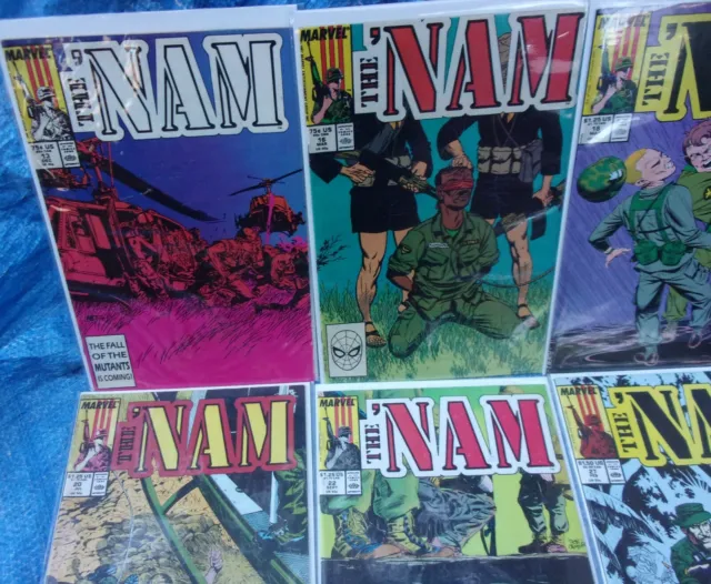 Marvel Comics The Nam 8 Issue Lot # 13 16 18 20 22 27 28 33 Vietnam War Hama 3