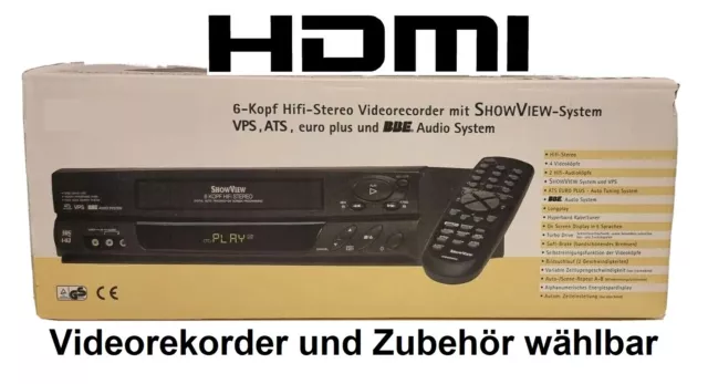 VHS Videorecorder HDMI UNBENUTZT RARITÄT *1 Jahr Garantie* Videorekorder