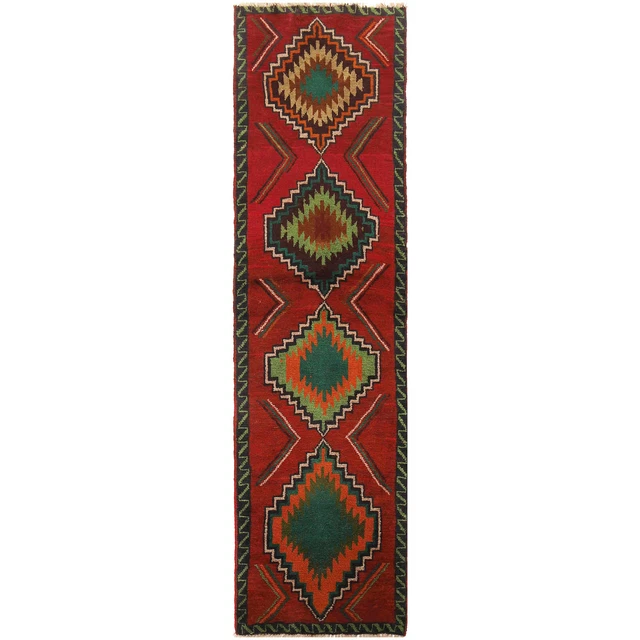 Alfombra de lana Oushak hecha a mano tradicional afgana para corredor de pasillos 2'x7'8 ft-R18273