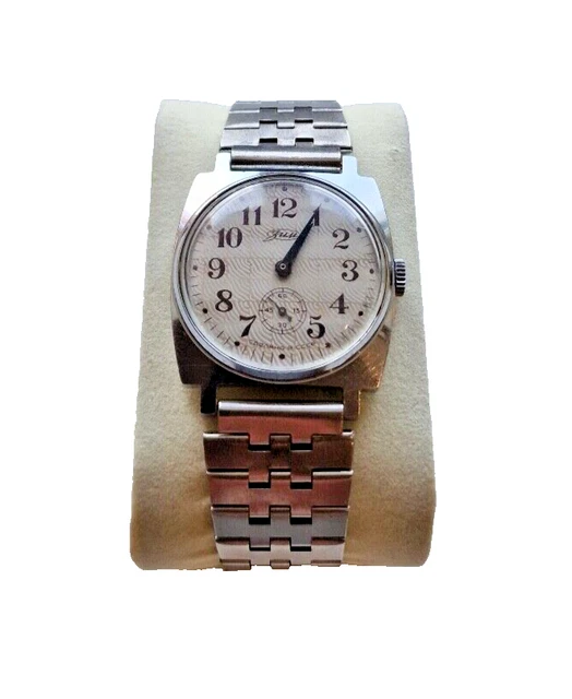 Orologio vintage epoca sovietica, URSS quadrante insolito ZIM, anni '80 con bracciale ZIM originale