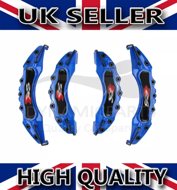 Brake Caliper Covers Kit Front And Rear For Audi A3 A4 Blue Abs Rs With Sticker