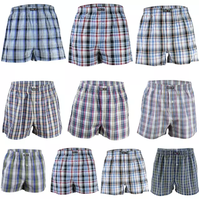 REMIXX Herren American Boxershorts Karo 100% Baumwolle 4er 10er 20er Set