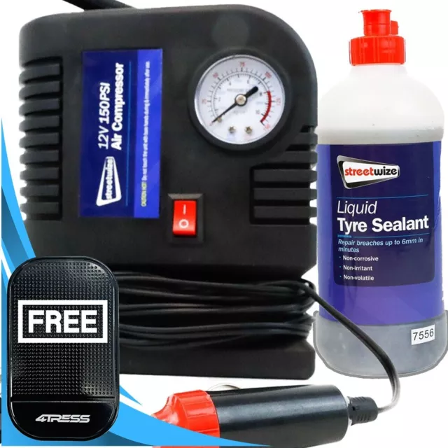 Car Air Compressor Pump Emergency Puncture Repair Liquid Sealant Kit SWCHEM48.M✅