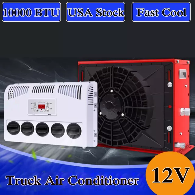 10000 BTU Truck Cab Air Conditioner 12V Split AC For Semi Trucks Bus RV Caravan