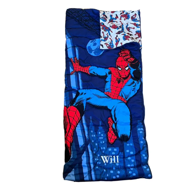 POTTERY BARN KIDS Marvel Superhero Spider-Man Sleeping Bag 57x26 “Will” VGUC