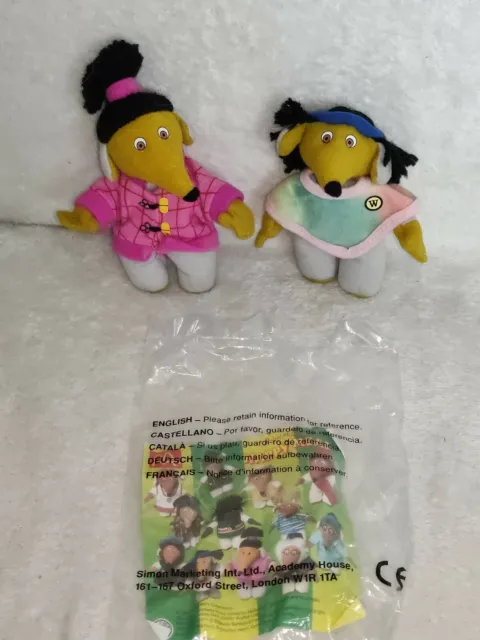 2 x vintage The Wombles 1999 McDonald's Happy Meal soft toys, Shansi, Obidos