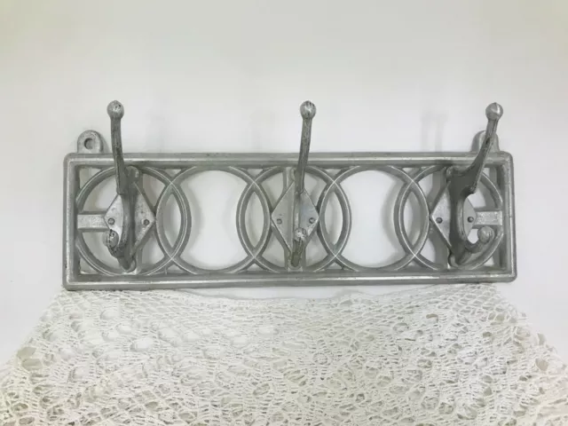 Wall mounted coat rack Vintage wall hanger with hooks Antique hook hanger rustic