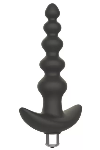 Plug anal vibrant noir en silicone