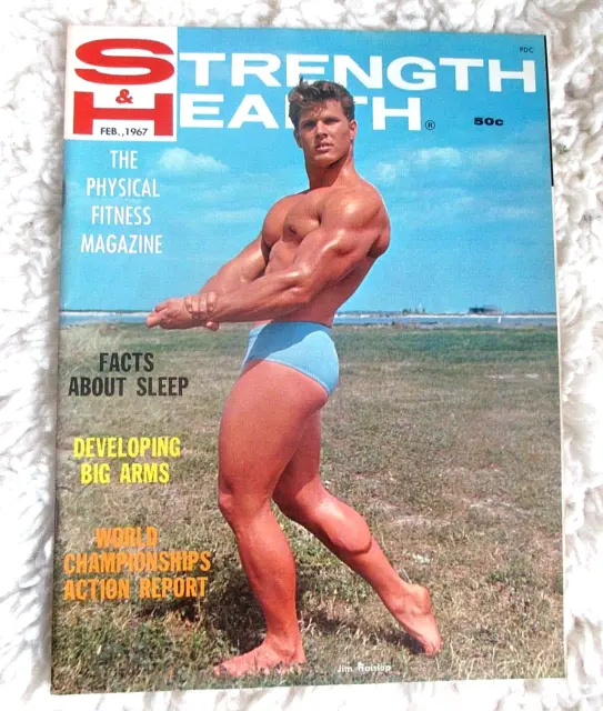 Vintage Feb. 1967 issue Strength and Health Magazine Body Building Gay Interest