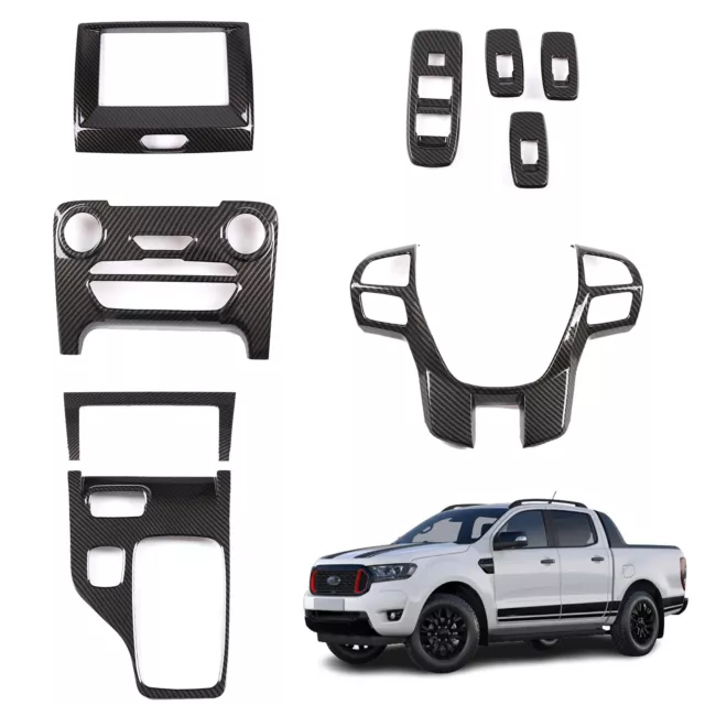 Carbon Optik Cockpit Dekorsatz Abdeckung Passend Für Ford Ranger T7 T8 2015-2021