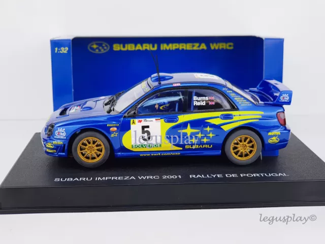 Slot car scalextric AUTOART 13001 - Subaru Impreza WRC #5 2001 Rally Portogallo 2