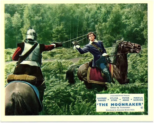 The Moonraker Original Lobby Card George Baker 1958 sword fight