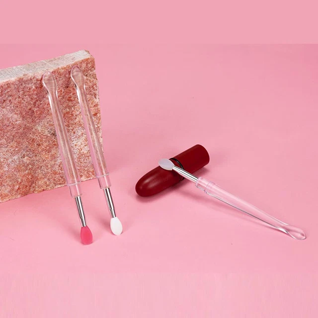 1 pz Applicatore lucidalabbra spazzole labbra silicone con trucco Scoop & Dust Cap B LM❤