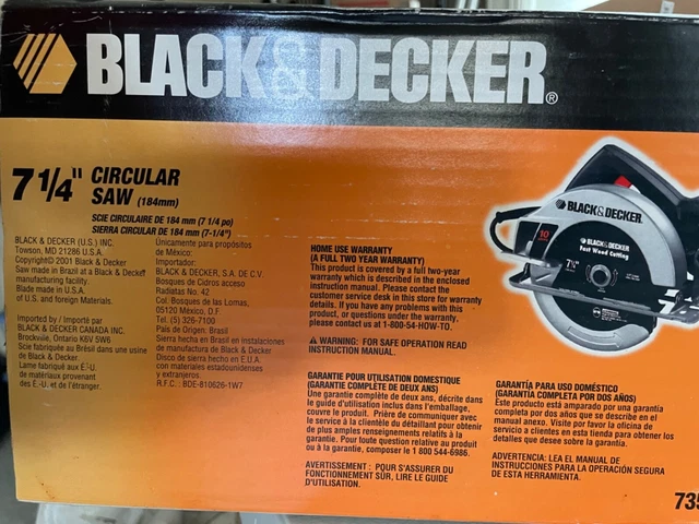 Black and decker top 7390 circular saw manual