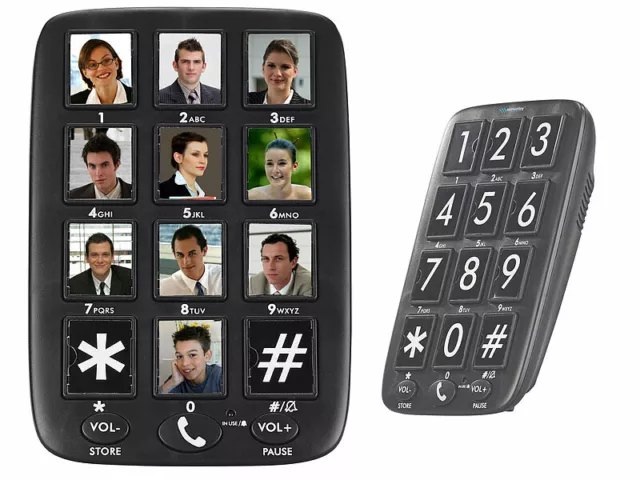 Téléphone Fixe Senior DECT Doro avec Répondeur et Grandes Touches,  PhoneEasy 105wr - Noir - Français