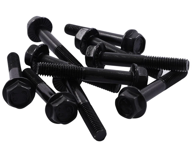 Vis à embase M6x40 10 pièces noir