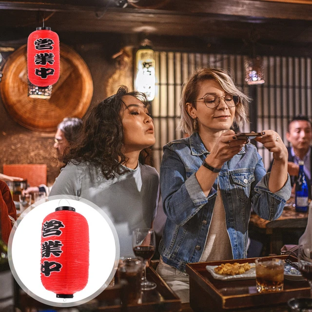 Japanese Lantern Foldable Silk Lanterns Sushi Restaurant Decorate