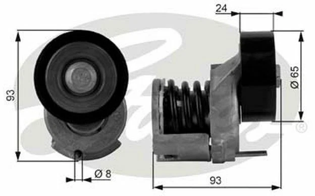 GATES Galet tendeur (courroie d'accessoire) pour VOLKSWAGEN PASSAT T38439