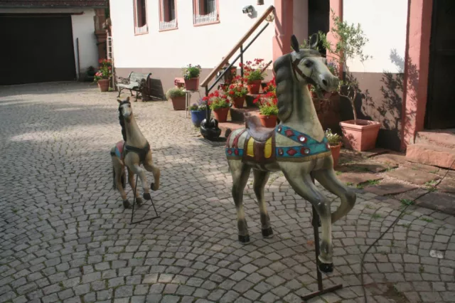 Antikes großes Holz pferd Karussell pferd Liebhaberstück Ausstellungsstück