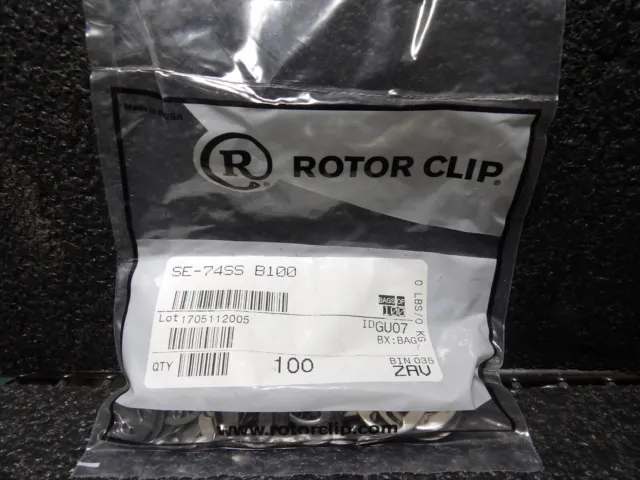 (100PK)Rotor Clip Retaining Ring SE-74SSB100 5/8in Groove Dia 3/4in Shaft Dia(G)