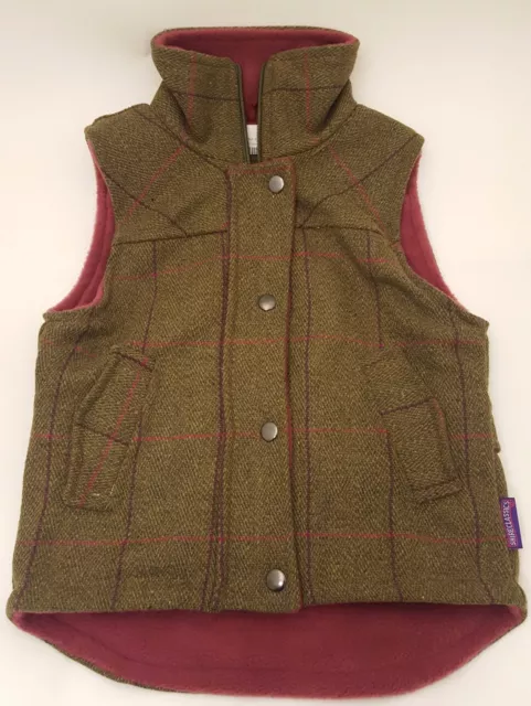 Gilet foderato in pile British Country Collection ragazza a scacchi in tweed - taglie S-XL