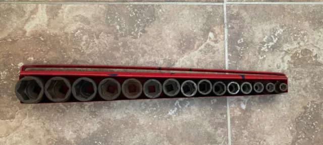 Mac Tools 15-Piece 1/2 Drive 6-Point Sae Shallow Impact Socket Set Usa