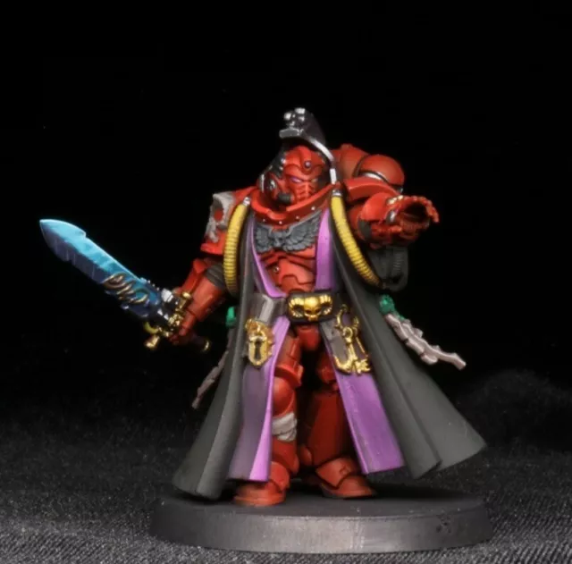 Painted Blood Angels Space Marines Primaris Librarian. Warhammer 40k