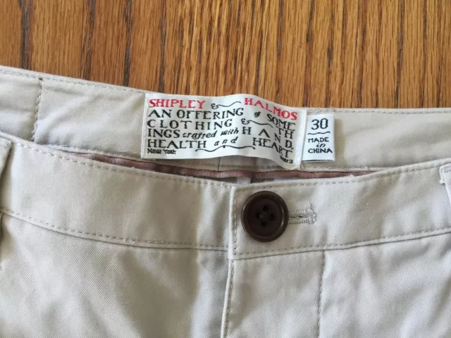 Shipley & Halmos Khaki Slim Pants Sz 30 3