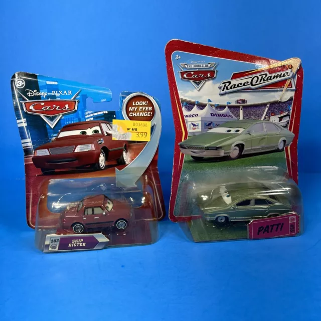Disney Pixar CARS Patti #95 Race O Rama & Skip Rictor #103 Lot Of 2