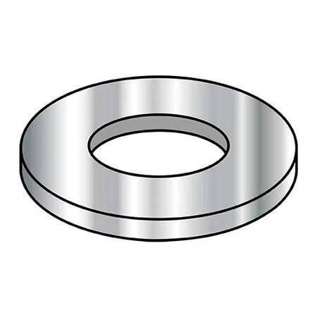 ZORO SELECT NAS620-C6 Military Flat Washer, Fits Bolt Size #6 Stainless Steel,