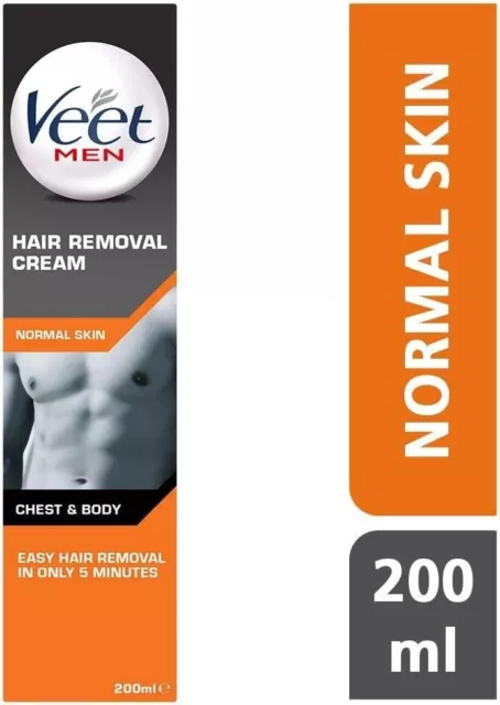 Veet Homme Crème Dépilatoire 200ml - Peau Normale, Efficace et Rapide 2