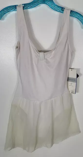 Danskin NYC Ballet Women's Size Small (4-6) White Dance Dress/Leotard NWT